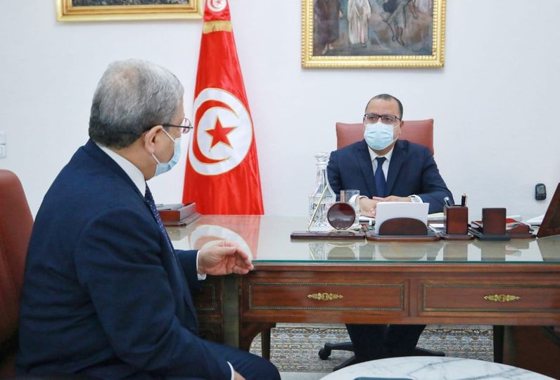مخرجات زيارات ليبيا وقطر و سويسرا محور لقاء المشيشي بالجرندي
